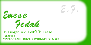 emese fedak business card